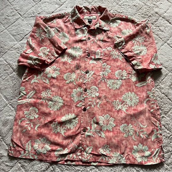 Tommy Bahama Other - Tommy Bahama 100% Silk Botton Down Hawaiian Shirt‎ Men’s Size L